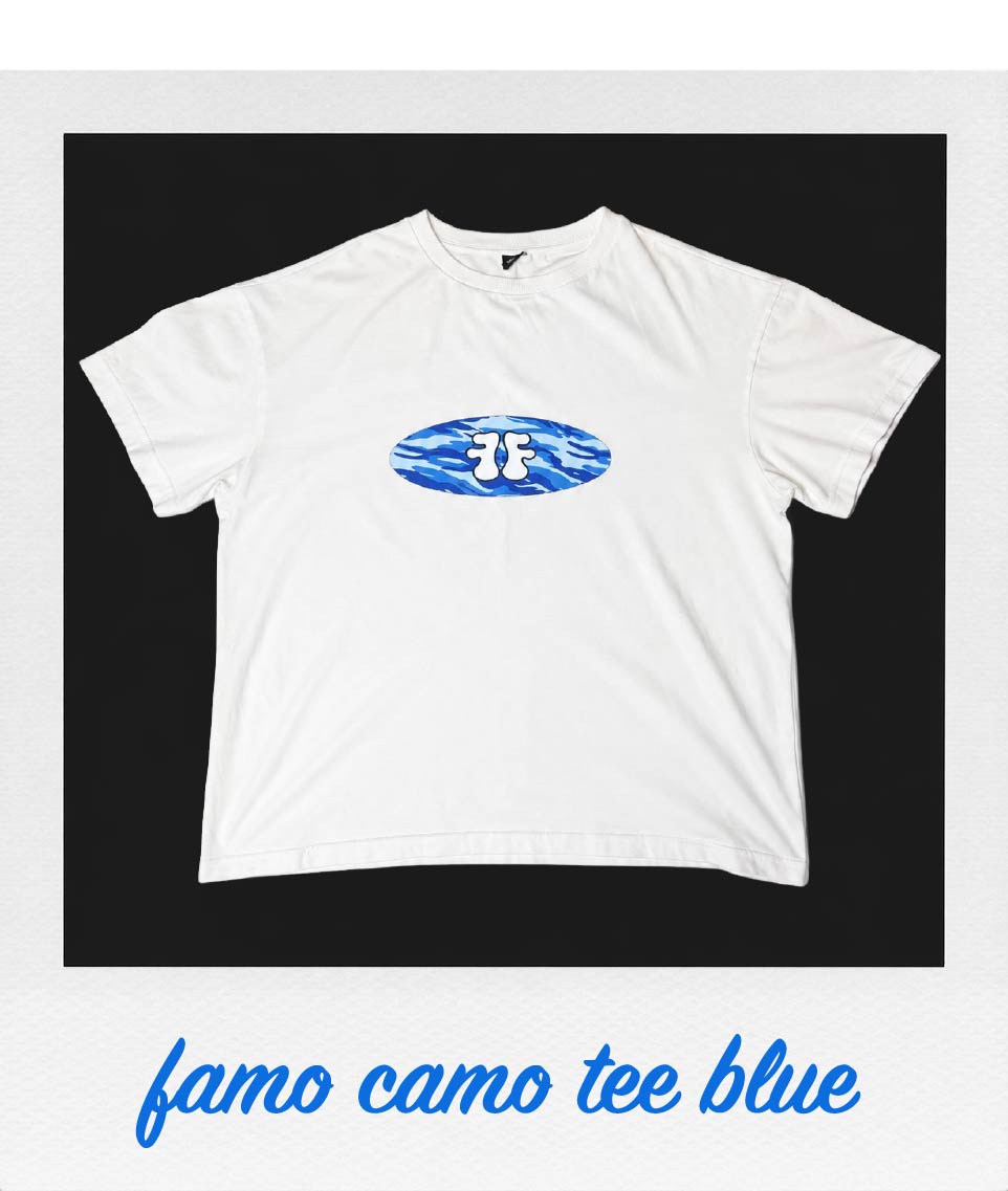 FAMO CAMO TEE-BLUE