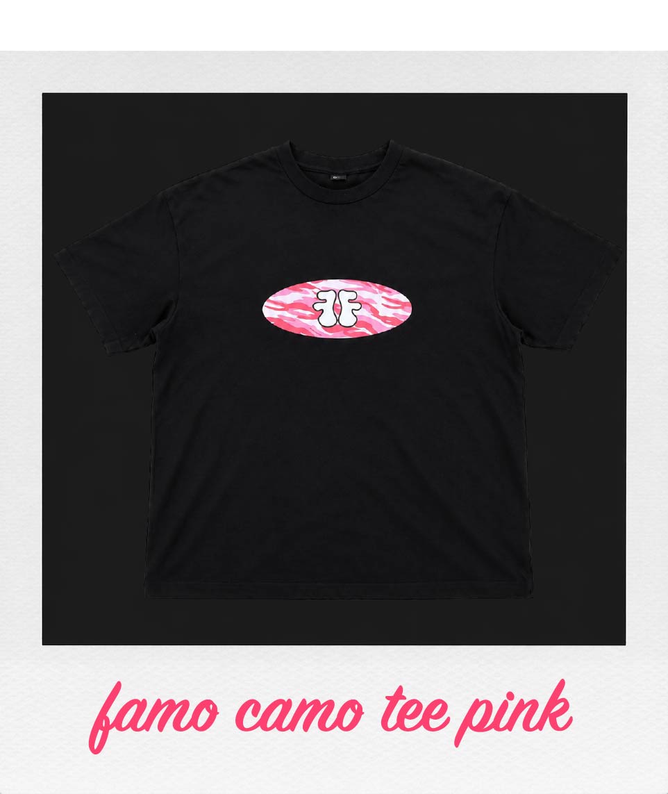 FAMO CAMO TEE-PINK